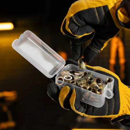 Заклепки резьбовые DENZEL стальные, оцинкованные, М10, пластиковый кейс, 35 шт.