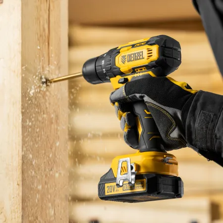 Дрель-шуруповерт аккумуляторная DENZEL CDQ-20, Li-Ion, 20 В