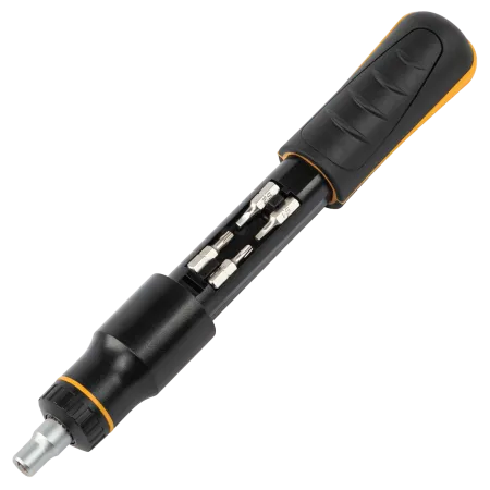 Отвертка реверсивная с револьверным механизмом DENZEL 11 шт, сталь S2