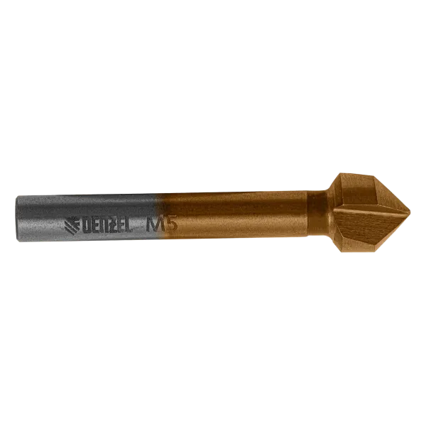 Зенковка конусная DENZEL под М5, HSS, по металлу, 6-гранный хвостовик