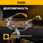 Очки защитные открытые DENZEL поликарбонатные, увеличенная прозрачная линза,  регулируемые дужки