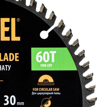 Пильный диск по ламинату DENZEL ф185 х 30 мм, 60 зубьев