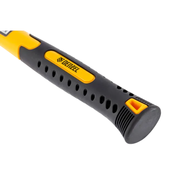 Киянка резиновая DENZEL 16 oz, черная резина, фибергласовая рукоятка