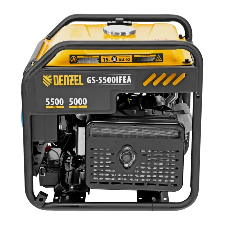 Генератор инверторный DENZEL GS-5500iFEA, 5,5 кВт, 230 В, открытый корпус, электростартер, ATS