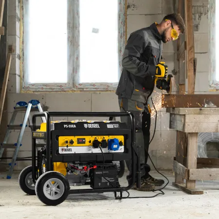 Генератор бензиновый DENZEL PS 55 EA, 5.5 кВт, 230 В, 25 л, электростартер