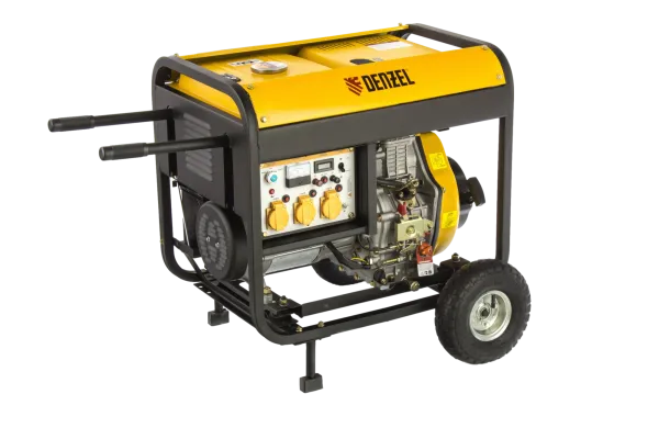 Дизельный генератор DENZEL DD6300Е, 5 кВт, 220 В/50 Гц, 15 л, электростартер