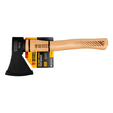Топор DENZEL 600 г, кованый, буковое топорище