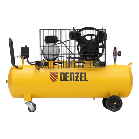 Компрессор воздушный DENZEL BCV2300/100, 2.3 кВт, ременный привод, 100 литров, 440 л/мин