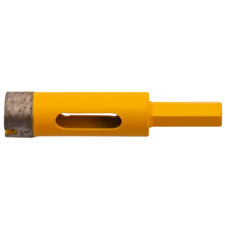 Сверло алмазное по керамограниту DENZEL 72677, 16 мм, мокрая резка, трехгранный хвостовик