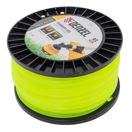 Леска для триммера DENZEL 96289 звезда, 4,0мм х 93м, на DIN катушке FLEX CORD