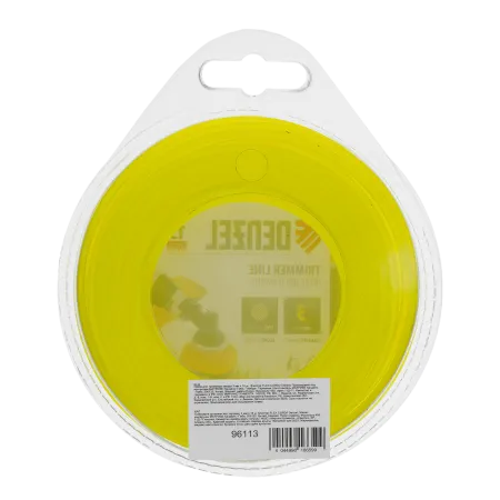 Леска для триммера DENZEL Flex Сord 96113, 3 мм x 15 м, звезда, блистер