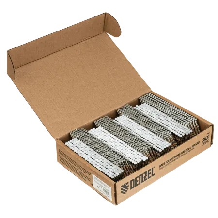 Гвозди DENZEL для пнев. нейлера (оцинк.), длина - 65 мм, диам. - 2,9 мм, 2000 шт.