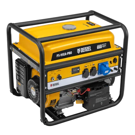 Генератор бензиновый DENZEL PS-95EA-PRO, 9,5 кВт, 230 В, 40 л, разъем ATS, эл.старт