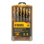Набор сверл по металлу DENZEL, 1-13 мм, Р6М5К8-TiN, Golden Tip, 25 шт