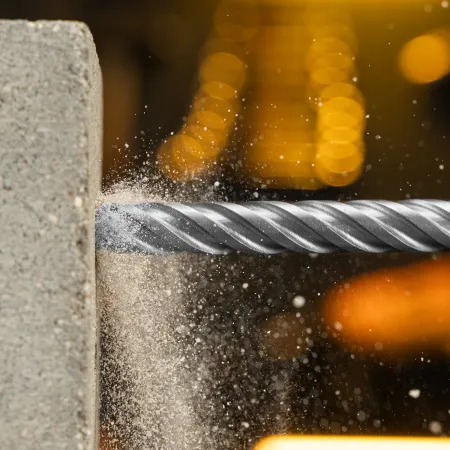 Бур по бетону DENZEL, цельная крестовая пластина, 14x215 мм, SDS PLUS