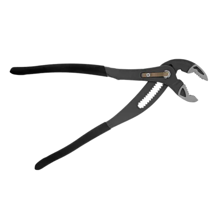 Клещи переставные DENZEL кнопочный механизм, обливные рукоятки, 300 мм