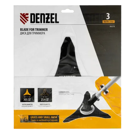 Диск для триммера DENZEL 305 х 25,4   3 лезвия