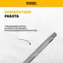 Вороток Г-образный DENZEL 375*100 мм, квадрат 1/2", CrV, матовый хром