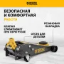Домкрат гидравлический подкатной DENZEL 3 т, 125-470 мм, быстрый подъем, проф.