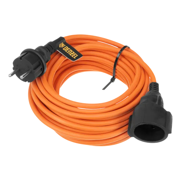 Удлинитель-шнур силовой Garden Series DENZEL, б/з, ПВС, 10м, 1 розетка, 2 x 1,5 мм