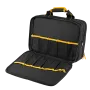 Сумка для инструмента DENZEL 400х170х300 мм, 3 отделения, 28 карманов, наплечный ремень