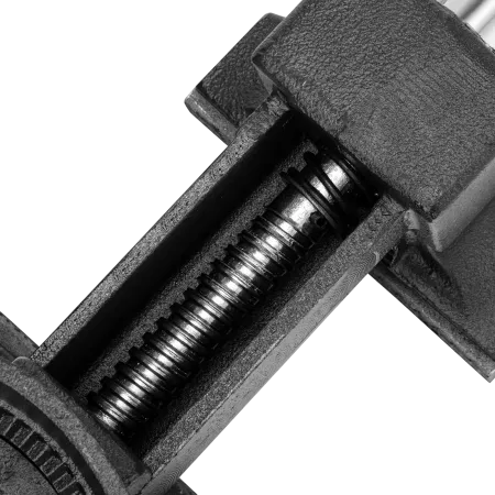 Тиски слесарные DENZEL BVH-200, 200 мм, поворотные, стальная направляющая, с наковальней