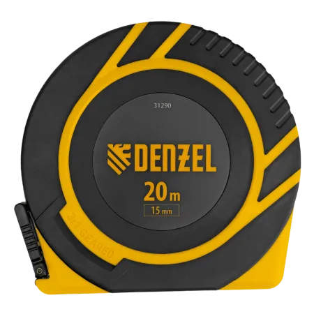 Рулетка геодезическая DENZEL 20 м х 15 мм, закрытый корпус, фиберглассовая лента