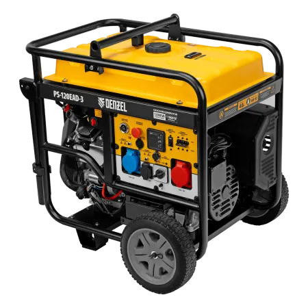 Генератор бензиновый DENZEL PS-120EAD-3, 12 кВт,230/400 В, 40л, разъем ATS,перекл.режима,эл.старт
