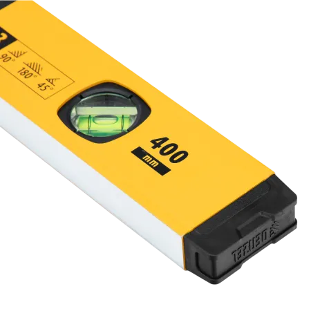 Уровень алюминиевый DENZEL магнит., фрезерованный, 3 глазка (1 зеркал.), 0,5 мм/м, 400 мм