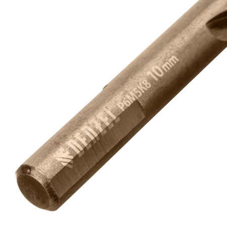 Набор сверл по металлу DENZEL, 1-10 мм, Р6М5К8-TiN, Golden Tip, 10 шт