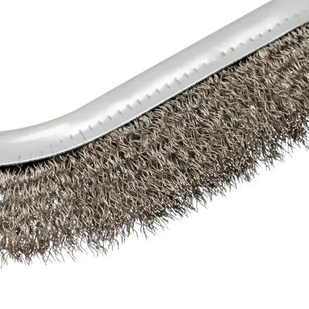 Щетка металлическая с пластмассовой ручкой DENZEL, нержавеющая проволока