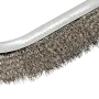 Щетка металлическая с пластмассовой ручкой DENZEL, нержавеющая проволока