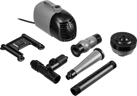 Насос фонтанный DENZEL FNP110-34, 112 Вт, подъем 3,4 м, 3400 л/ч, колокольчик/каскад/гейзер