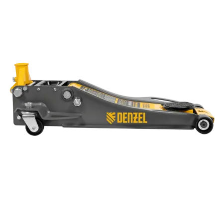 Домкрат гидравлический подкатной DENZEL 3 т, 75-500 мм, быстрый подъем, низкий подхват, проф.