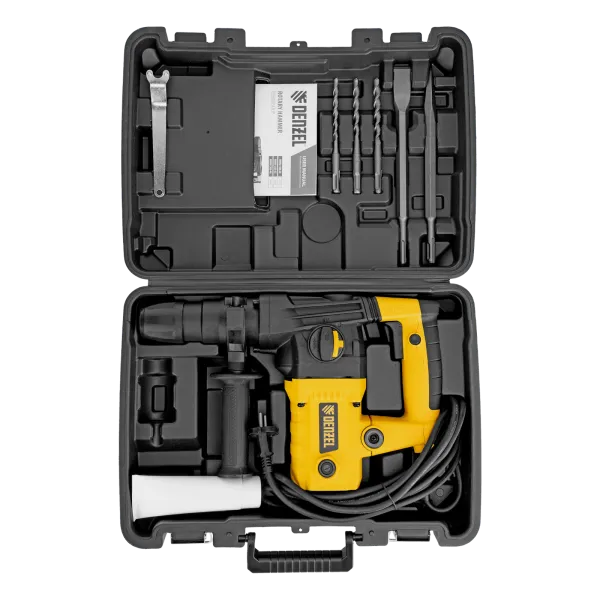 Перфоратор электрический DENZEL RHVB-1100-26, SDS-plus, 1100 Вт, 4 Дж, 4 реж.
