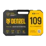 Набор инструментов DENZEL 1/2", 1/4", CrV, S2, пластиковый кейс, 109 предметов