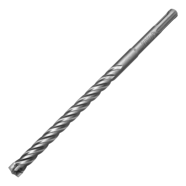 Бур по бетону DENZEL, цельная крестовая пластина, 12x265 мм, SDS PLUS