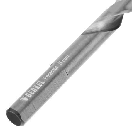 Набор сверл по металлу DENZEL, 2-8мм, Р6М5К8-TiN, Golden Tip, 6 шт