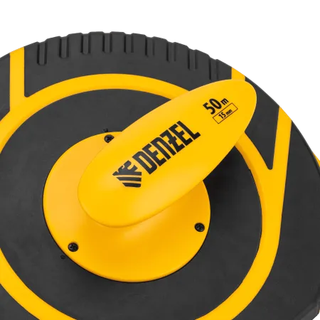 Рулетка геодезическая DENZEL 50 м х 15 мм, закрытый корпус, фиберглассовая лента