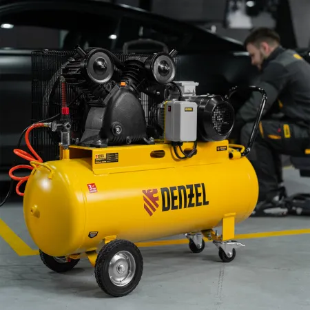 Компрессор воздушный DENZEL рем. привод BCV 4000-T/100, 4,0 кВт, 100 литров, 690 л/мин