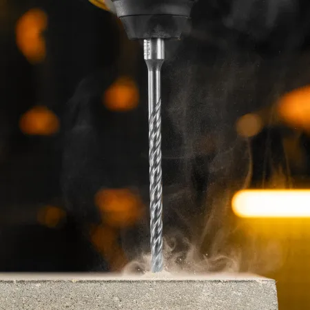 Бур по бетону DENZEL, цельная крестовая пластина, 6x165 мм, SDS PLUS