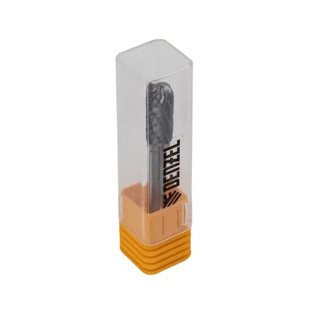 Борфреза по металлу DENZEL твердосплавная, цилиндрическая закругленная, тип-С, 10 мм