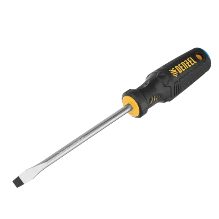 Отвертка DENZEL SL8x150 мм, CrV, трехкомпонентная рукоятка