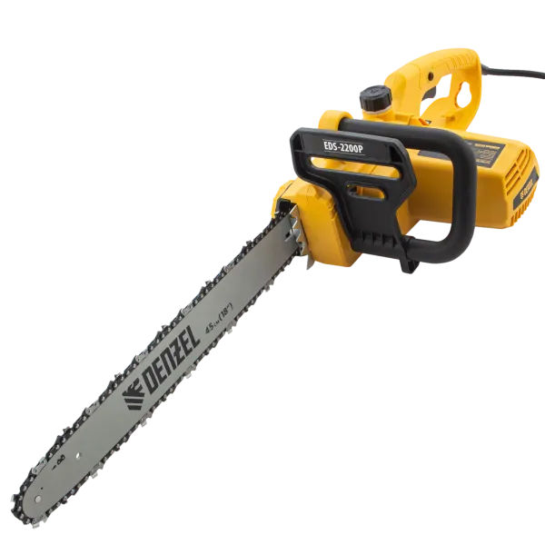 Пила цепная электрическая DENZEL EDS-2200P, 2.2 кВт, шина 45 см, шаг 3/8, 63 звена