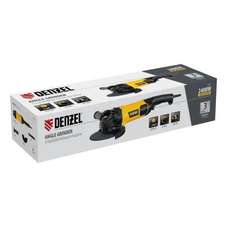 Машина шлифовальная угловая DENZEL AGL230-2400, 2400 Вт, 230 мм, 6600 об/мин
