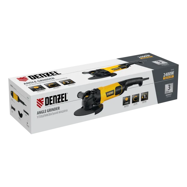Машина шлифовальная угловая DENZEL AGL230-2400, 2400 Вт, 230 мм, 6600 об/мин