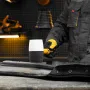 Киянка резиновая DENZEL 680 г, черно-белая, фибергласовая рукоятка c TPR покрытием
