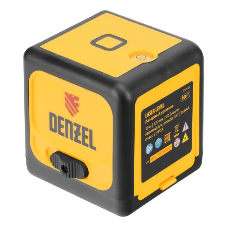 Лазерный уровень DENZEL DQB-T, 30 м, зеленый луч, батарейки, штатив