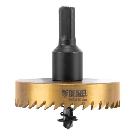 Коронка по металлу DENZEL 724119, 60 мм, HSS, нитридтитановое покрытие