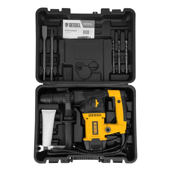 Перфоратор электрический DENZEL RHVB-1250-32, SDS-plus, 1250 Вт, 5,5 Дж, 4 реж.